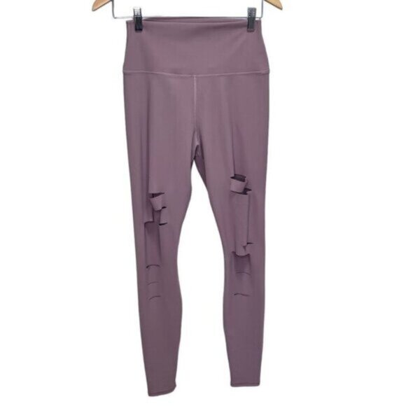 Alo High-Waist Ripped Warrior Legging Size Medium Activewear Yoga Sporty - Picture 3 of 9